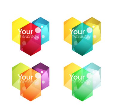 Vektör parlak boş web seçenek kutuları