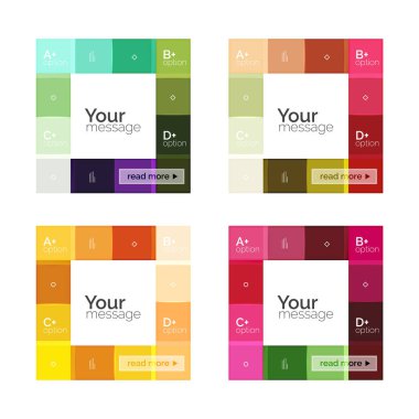 Vektör renk çizgili infographics şablonları