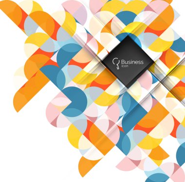 Geometrik şekil üzerinde beyaz vektör