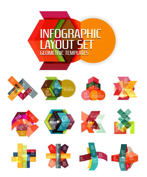 Abstract background, geometric infographic option templates — Stock Vector