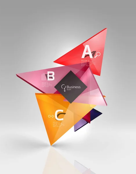 3D üçgen arka plan vektör — Stok Vektör