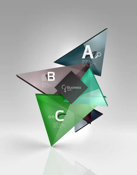 Vector 3d driehoek abstracte achtergrond — Stockvector