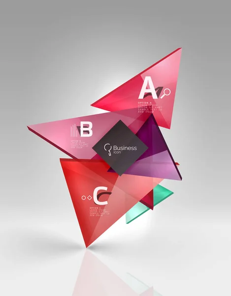 Vector 3d driehoek abstracte achtergrond — Stockvector