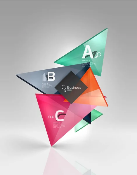 3D-driehoek moderne samenstelling — Stockvector