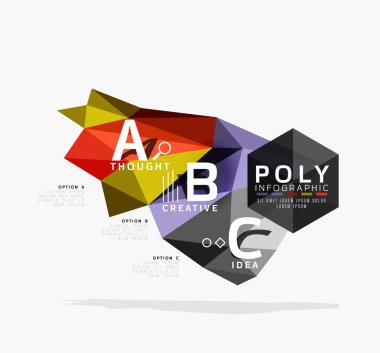 Soyut poligonal infographics