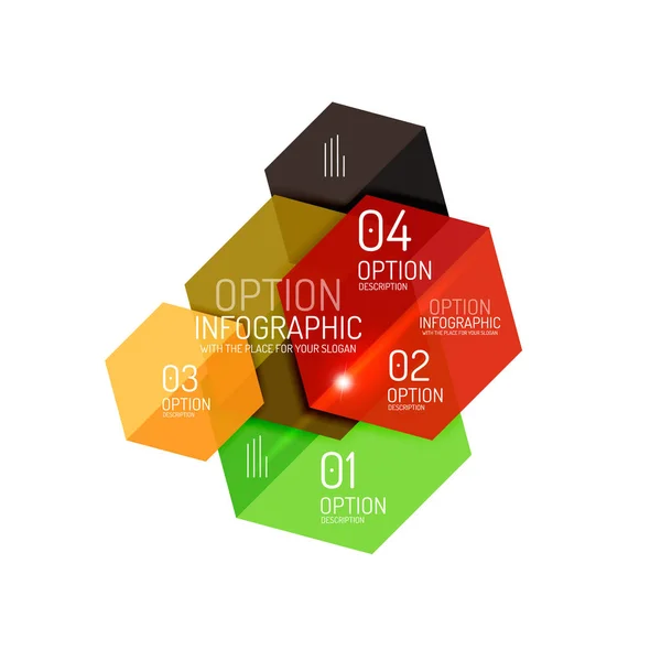 Papír infographic layout design sablonok — Stock Vector