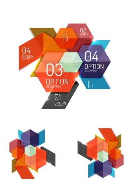 Papier infographic elementen — Stockvector