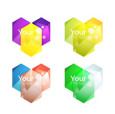 Vektör parlak boş web seçenek kutuları