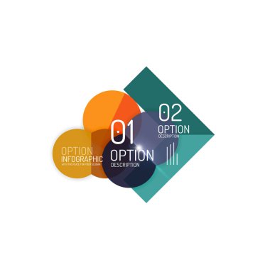 Infographics geometrik iş şablonu