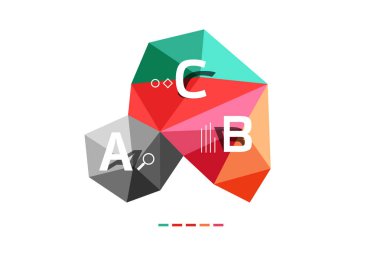 Soyut düşük Poli infographics şablonu