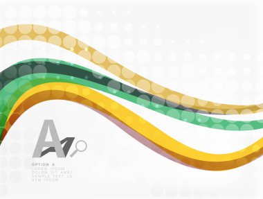 Üst üste gelen dalga çizgili renk, arka plan vektör.