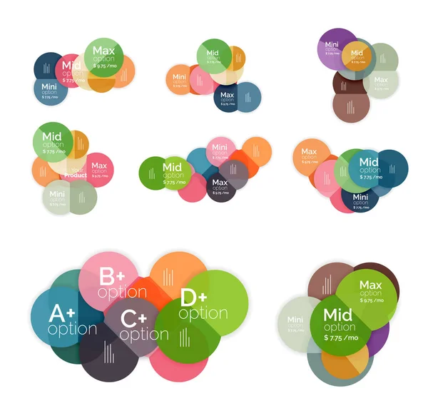 Modello di banner infografico cerchio aziendale — Vettoriale Stock