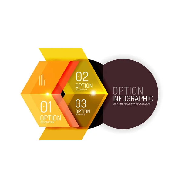 Modelo de fundo abstrato geométrico vetorial para infográficos — Vetor de Stock