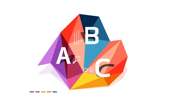 Abstracte driehoek laag poly infographic sjabloon — Stockvector