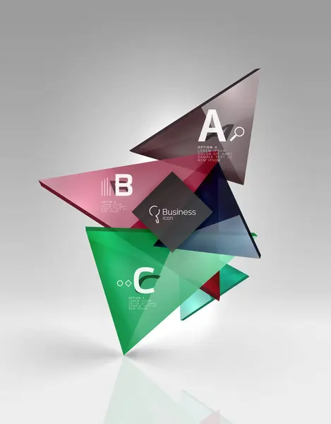 Vector 3d driehoek abstracte achtergrond — Stockvector