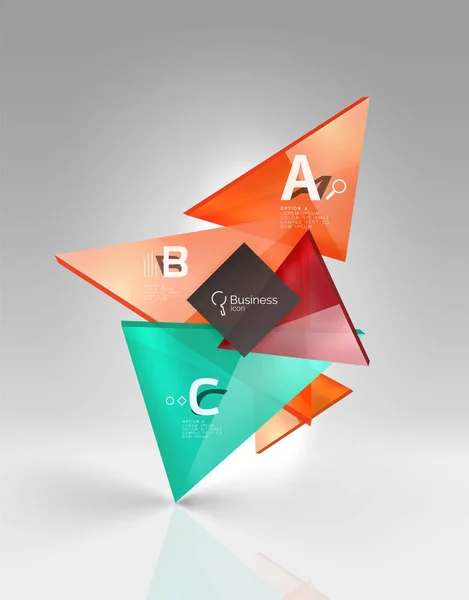 3D-driehoek moderne samenstelling — Stockvector