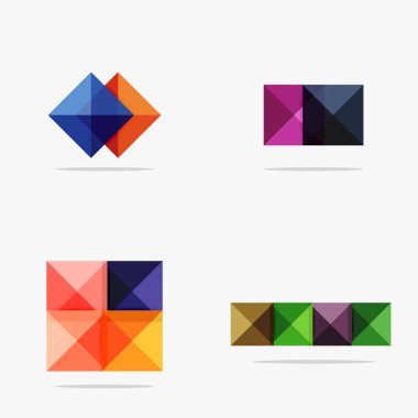 Kare arka veya içerik için Infographics kümesi