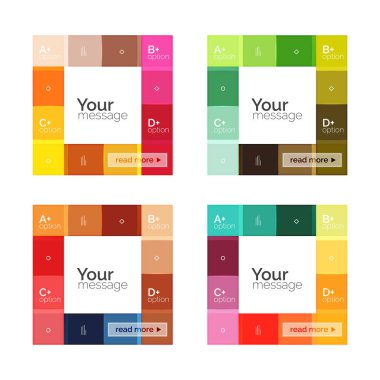 Soyut geometrik satırı Infographic şablonları