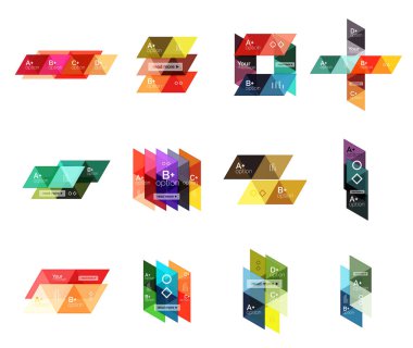 Vektör üçgen geometrik Infographic kümesi