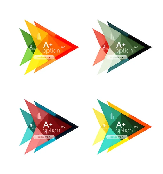 Vector colorful arrow option infographics templates set — Stock Vector