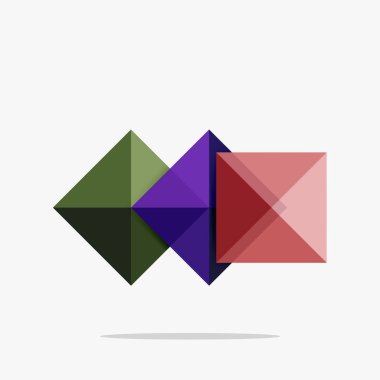 Vektör boş soyut kareler arka plan