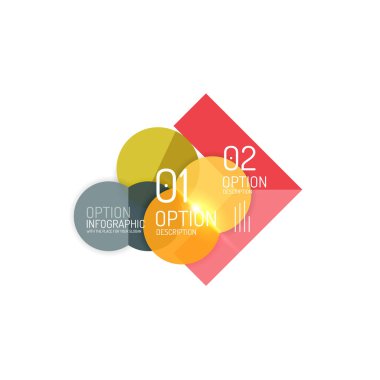 Infographics geometrik iş şablonu