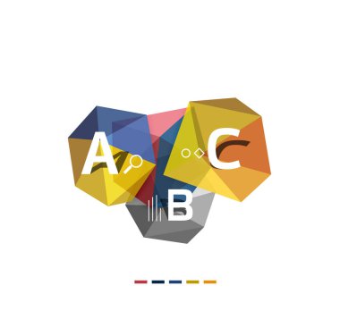 Düşük Poli infographics şablon mod