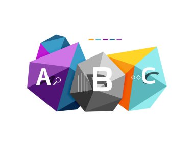 Düşük Poli infographics şablon mod