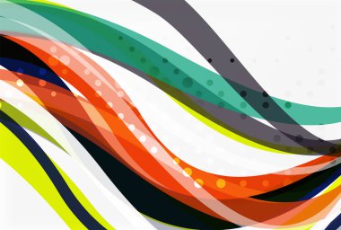 Zarif renkli dalga, çizgili