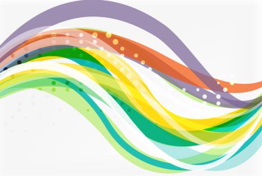 Işık arka plan üzerinde renkli şeritler