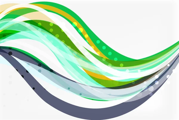 Elégante vague colorée, rayures — Image vectorielle