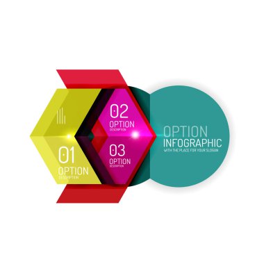 Arka plan, geometrik Infographic seçeneği şablonları