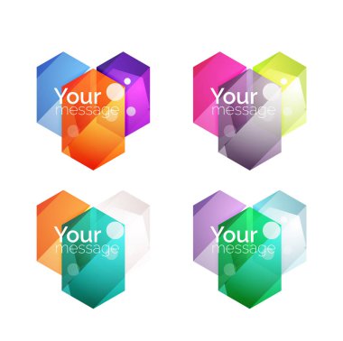 Vektör parlak boş web seçenek kutuları