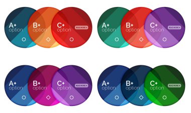 Küme seçenekleri ile yuvarlak Infographic afiş