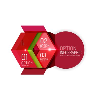 Yaratıcı kağıt geometrik iş Infographic arka plan şablonları