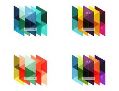 Vektör dizi boş geometrik Infographic web kutusu