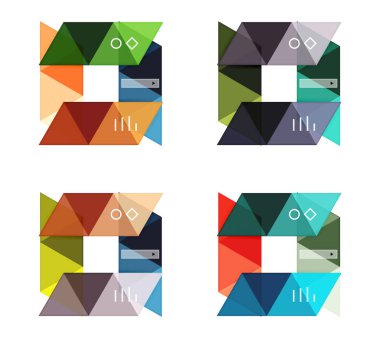 Vektör dizi boş geometrik Infographic web kutusu