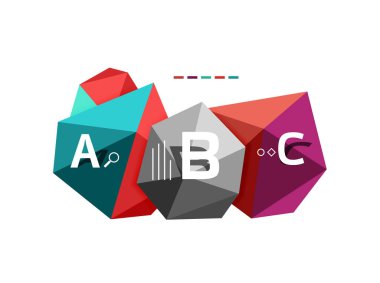 Soyut üçgen düşük Poli Infographic şablonu