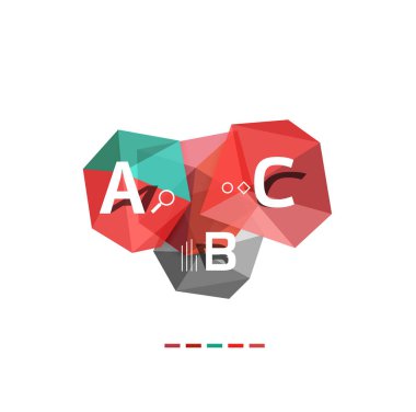 Soyut üçgen düşük Poli Infographic şablonu
