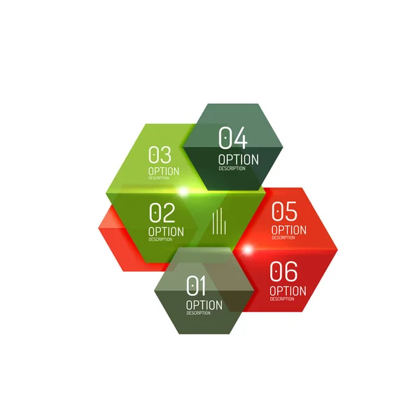 Infografische moderne Vorlagen - geometrische Formen — Stockvektor