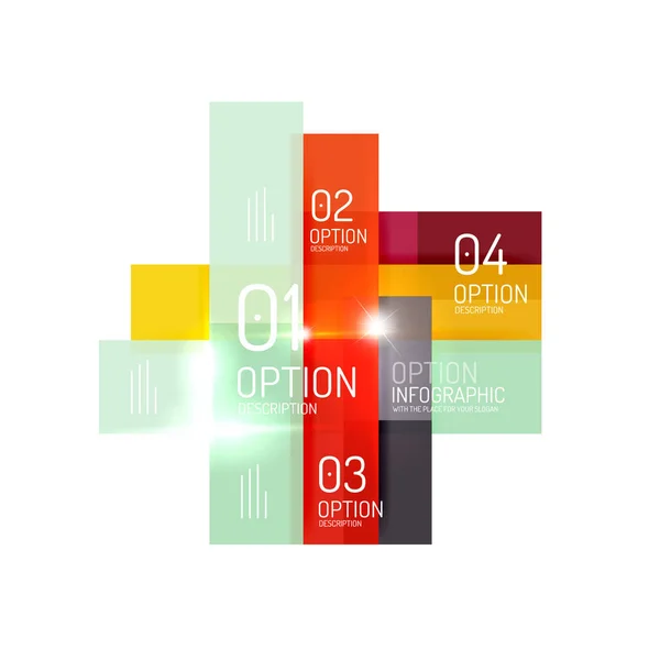 Papel criativo modelos de fundo infográfico de negócios geométricos — Vetor de Stock