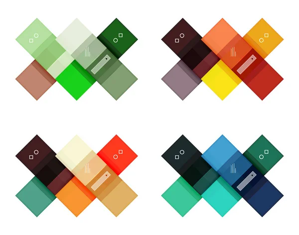 Sada šablon infografika barevné pruhy — Stockový vektor