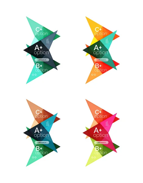Modelos de seta de banner de opção vetorial colorido, layouts de infográfico —  Vetores de Stock