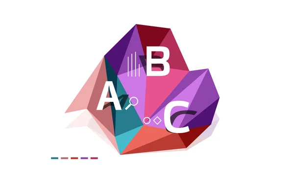 Abstrakcja triangle low poly infografikę szablonu — Wektor stockowy