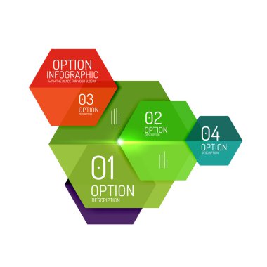 Kağıt modern Infographic geometrik şablonları