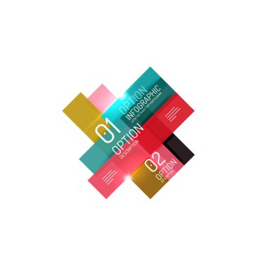 Infographics geometrik iş şablonu