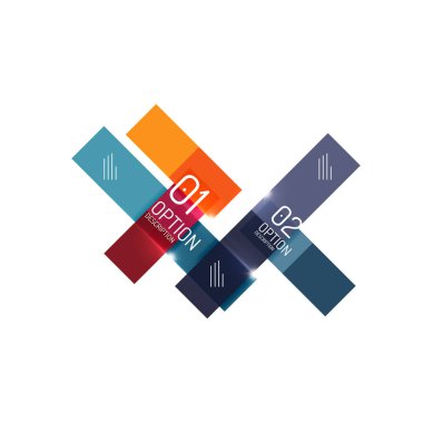 Infographics geometrik iş şablonu