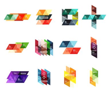 Vektör üçgen geometrik Infographic kümesi