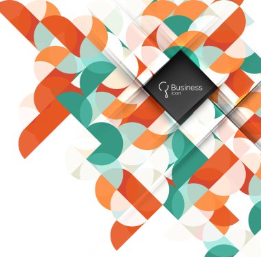 Vektör daire ve üçgen arka plan