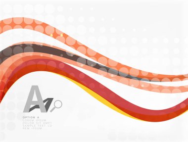 Üst üste gelen dalga çizgili renk, arka plan vektör.